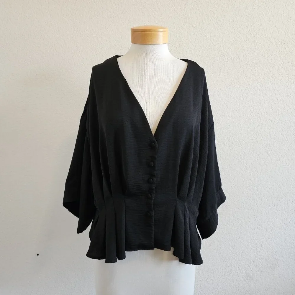 ASOS Black Button-Up Blouse - Picture 2 of 10